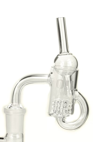 Oil Black Leaf Quarz Banger 14,5er klar - Recycler/Loop - ink. Carb Cap - Klar/Farblos