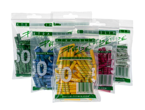 Purize Aktivkohlefilter - XTRA Slim - 50skt. - Gelb