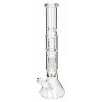 Black Leaf Glasbong 18,8erauf14,5er - 6-Arm-Baumpercolator - Beaker - H 37 cm D 102/45 mm WS 4 mm - ICE