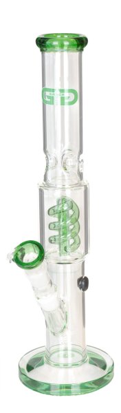 Grace Glass Glasbong 18,8er - OG Series Green Tower - Spiral Percolator - H 38 cm D 55-45 mm WS 5 mm