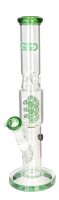 Grace Glass Glasbong 18,8er - OG Series Green Tower - Spiral Percolator - H 38 cm D 55-45 mm WS 5 mm