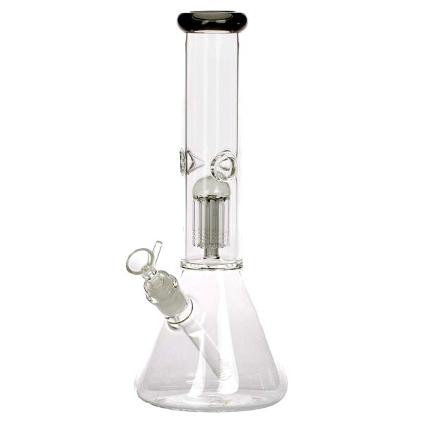 Amsterdam Glasbong 18,8er auf 14,5er - Limited Edition Clear Beaker- 1x Baum-Percolator - H 32 cm D 5