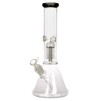 Amsterdam Glasbong 18,8er auf 14,5er - Limited Edition Clear Beaker- 1x Baum-Percolator - H 32 cm D 5