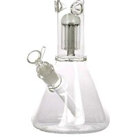 Amsterdam Glasbong 18,8er auf 14,5er - Limited Edition Clear Beaker- 1x Baum-Percolator - H 32 cm D 5