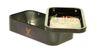 V Syndicate - Metalldose mit Rolling Tray im Deckel Mini - 122x70x30 mm - Chameleon - Schwarz
