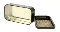 V Syndicate - Metalldose mit Rolling Tray im Deckel Mini - 122x70x30 mm - Chameleon - Schwarz