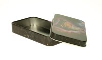 Metalldose - DJ Cat / Pussy Vinyl - 120x65x20 mm - Bedruckt innen Silber
