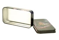 Metalldose - DJ Cat / Pussy Vinyl - 120x65x20 mm - Bedruckt innen Silber