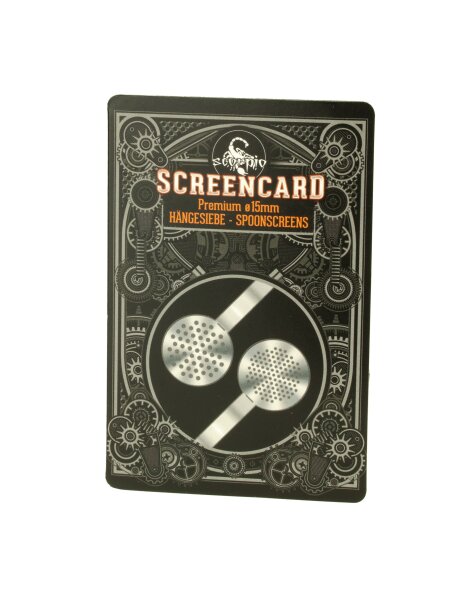 Scorpio Screencard Edelstahlsiebe - Premium - 3x 15 mm - Hängesiebe